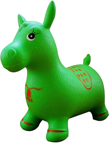 Miniatura 8 de AppleRound Caballo, vaca o unicornio inflable para montar y saltar – Saltador espacial para niños con bomba de mano – Juguete saltarín para jugar
