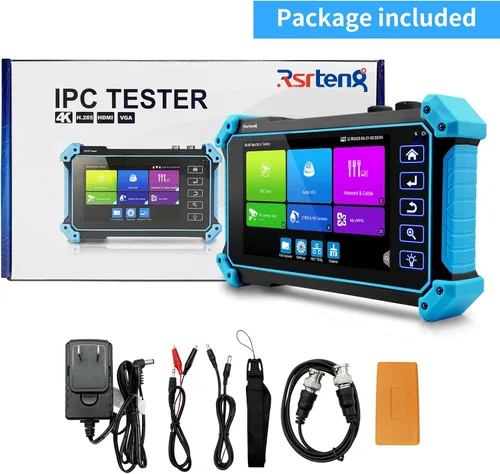 Miniatura 8 de Rsrteng Probador de cámara IP, IPC-5200 Plus 8MP AHD CVI TVI SDI CVBS prueba de cámara IP 4K pantalla HD monitor de video 5 pulgadas IPS pantalla