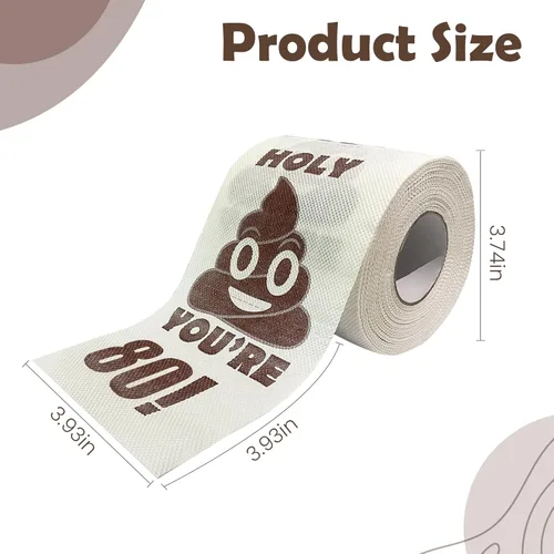 Miniatura 3 de Decoraciones de cumpleaños número 80 para hombres y mujeres, ideas de regalos de 80 años para él y ella, rollo de papel higiénico de broma 80 Años