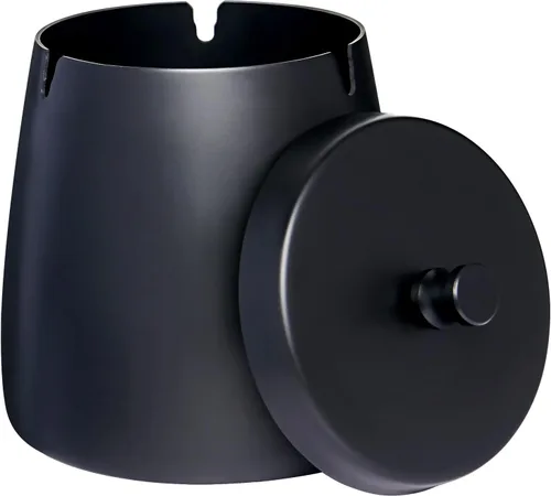 Miniatura 8 de Cenicero para exteriores, cenicero sin humo con tapa para cigarrillos en interiores, ceniceros grandes resistentes al viento/lluvia, cubierta