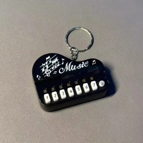 Miniatura 7 de LIFKOME Llavero colgante de piano, 2 piezas, llavero de teclado de piano, mini instrumento musical, colgante para decoración de mochila y bolso