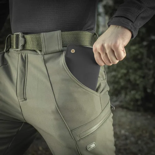 Miniatura 5 de M-Tac Pantalones tácticos de invierno para hombre Softshell con forro polar aislante