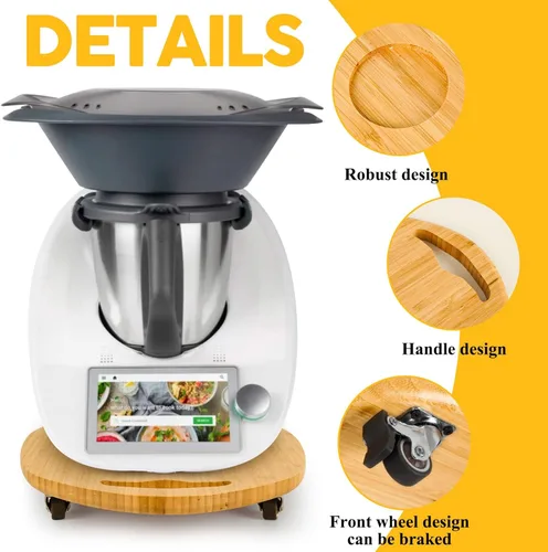 Miniatura 2 de Elegante bandeja deslizante para Thermomix TM5 TM6, base para Thermomix - Robusta, se desliza fácilmente desde debajo del gabinete, bandeja