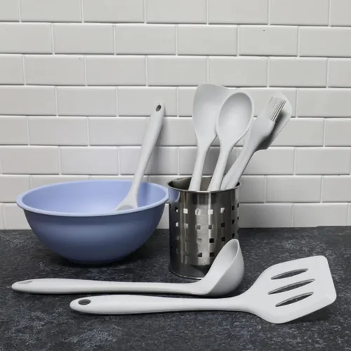 Miniatura 6 de Chef Craft - Cucharón de cocina de silicona premium, 11.25 pulgadas, gris