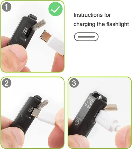 Miniatura 4 de Linterna RovyVon A1 recargable, tamaño pequeño, USB