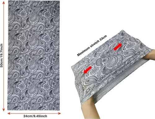 Miniatura 2 de Bilymate Polaina de cuello refrescante de cachemira gris, protección solar UPF 50+, malla transpirable, bandana sin costuras para hombres y mujeres