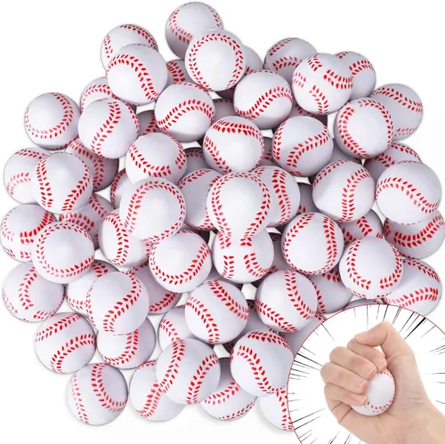 Lewtemi 72 pelotas de béisbol para el estrés de 1.6 pulgadas, mini pelotas de béisbol de espuma a granel, regalos de fiesta pequeños para