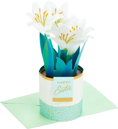Miniatura 8 de Hallmark Paper Wonder - Tarjeta de Pascua desplegable (lirios)