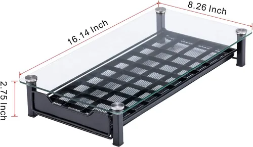 Miniatura 2 de Soporte para almacenamiento de cápsulas de café, organizador de cajones originaline, cristal templado (capacidad de 40 cápsulas)