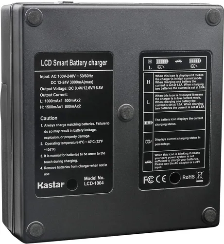 Miniatura 2 de Kastar EN-EL25 AC LCD cargador de batería dual rápido compatible con Nikon EN-EL25 ENEL25 EN-EL25a 4241 batería, Nikon MH-32 cargador y Nikon Z