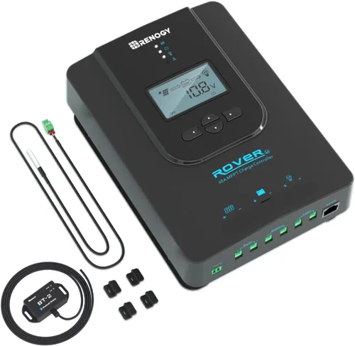 Miniatura 8 de Renogy Controlador de Carga Solar (Bluetooth) - Rover 20A 12V24V Entrada CC Automática MPPT Controladores de Carga para Paneles Solares LCD