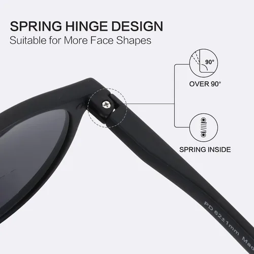 Miniatura 6 de ZENOTTIC Gafas de sol de lectura bifocales, redondas, clásicas, con protección UV, lentes de lectura al aire libre para hombres y mujeres
