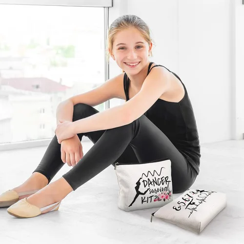 Miniatura 5 de Tondiamo Bolsa de maquillaje de baile, regalos de graduación, bolsas de cosméticos de baile, bailarina, ballerina, ballet, kit de supervivencia