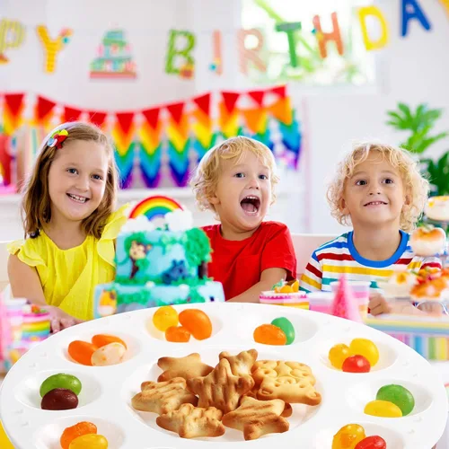 Miniatura 4 de Paletas de pintura de plástico a granel, bandeja redonda de pintura de acuarela para niños, adultos, estudiantes, escuela, manualidades, suministros