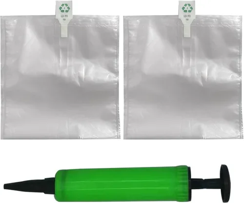 Miniatura 13 de Miupoo Bolsas de aire de embalaje, bolsa protectora de embalaje de aire inflable de plástico transparente con cojín de bomba gratis, bolsa