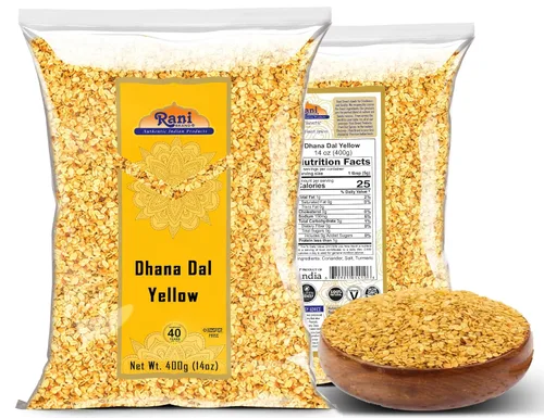 Miniatura 8 de Rani Dhana Dal (semillas de cilantro tostado) Amarillo 14 oz (400 gm) ~ Todo natural Vegano Sin colores Apto para gluten Sin OMG Kosher