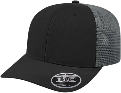 Miniatura 74 de Cap America i8502 Flexfit 110 Premium - Gorra de camionero de perfil medio con 6 paneles de malla trasera con protección UV y cierre ajustable Azul
