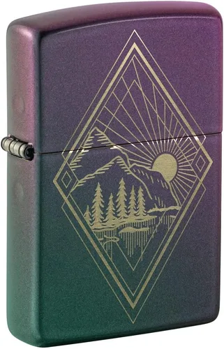 Miniatura 2 de Zippo Encendedor - Mensaje personalizado personalizado grabado en la parte trasera al aire libre salvaje naturaleza montaña luna escena encendedor