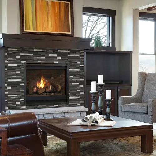 Miniatura 6 de STICKGOO 2 Hojas de Azulejos Adhesivos Despegables para Salpicadero, Azulejos Adhesivos para Salpicadero de Cocina y Baño, Aspecto de Madera Negro