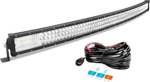 Miniatura 9 de AUXTINGS 22 "270 W LED luz de trabajo Barra foco inundación haz combo curva triple fila 7D DC 12V-24V 6000k luz de conducción para vehículos