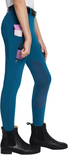 Miniatura 45 de baleaf Pantalones de equitación para niñas, pantalones ecuestres para niños, con parche en la rodilla, bolsillo con cremallera