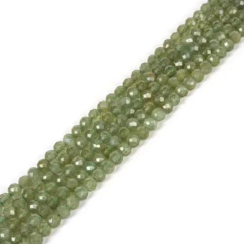 Miniatura 93 de Cuentas redondas facetadas de aguamarina natural de 4mm cuentas sueltas de 16 pulgadas para hacer joyas con cuentas