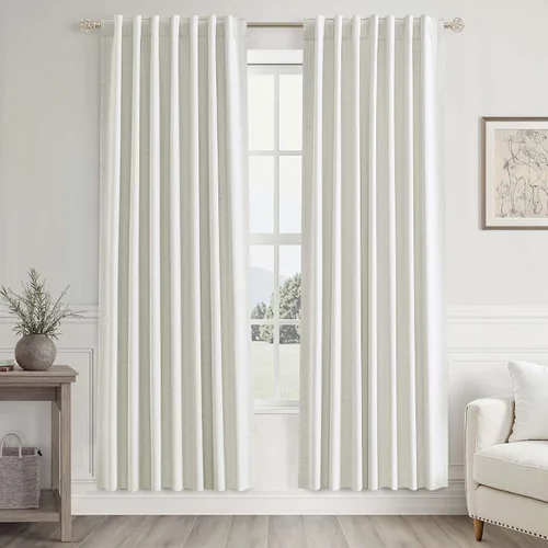 Miniatura 21 de UHITECH Cortinas opacas de 35 pulgadas de largo para sala de estar, 2 paneles, cortina opaca corta para cocina para ventanas pequeñas, cortinas