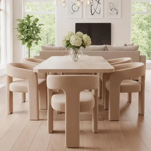Miniatura 37 de HNY Silla moderna de cocina y comedor de estilo barril, silla de acento tapizada en cuero sintético PU con brazo, silla de lado de 47 cm de ancho