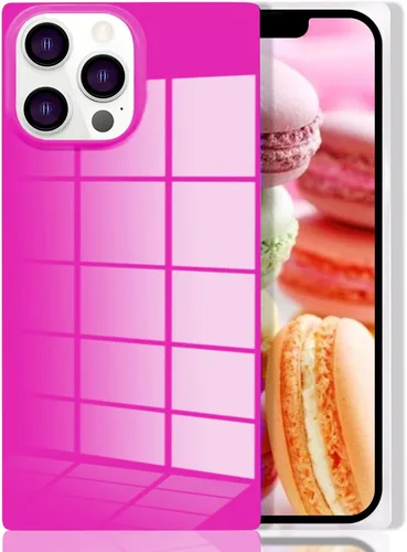 Miniatura 34 de Funda rectangular compatible con iPhone 15 Neon para mujer, diseño de lujo de fluorescencia brillante, flexible, suave, delgada, de gel de goma TPU