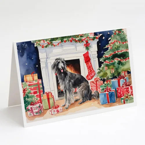 Miniatura 10 de Caroline's Treasures DAC2753GCA7P Paquete de 8 tarjetas de felicitación navideña acogedora de Husky siberiano Tarjetas en blanco con sobres