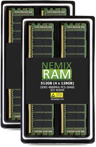 Miniatura 26 de NEMIX RAM Kit de memoria de servidor registrado DDR5 4800MHZ PC5-38400 1Rx4 1.1V CL40 288-PIN ECC RDIMM compatible con ASUS 2U4N Servidor