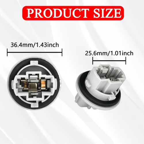 Miniatura 2 de 2 piezas de enchufe de bombilla de señal de giro, enchufe de bombilla de intermitente delantero de luz de señal de giro, reemplazo OEM 90075-60060