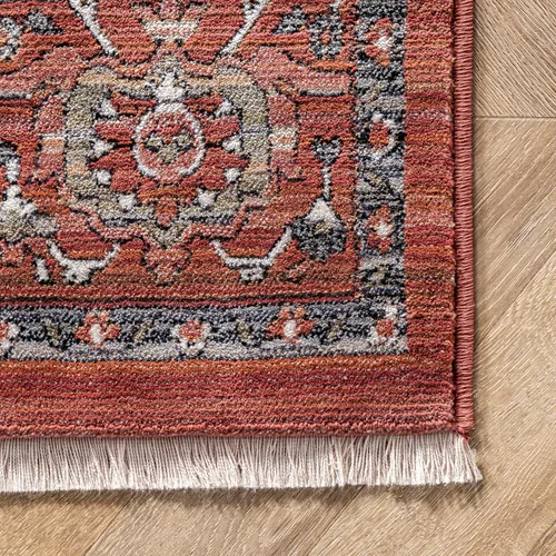 Miniatura 5 de Nuloom Oliveira de alto tráfico, resistente a las manchas, fácil de limpiar, duradera, 8 pies 10 pulgadas x 13 pies, medallón floral, suave y Óxido