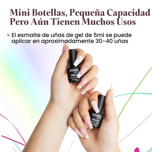 Miniatura 5 de JODSONE Juego de 36 esmaltes de uñas de gel, 32 colores, capa base, capa superior brillante mate y purpurina, juego de esmalte de uñas verde, azul