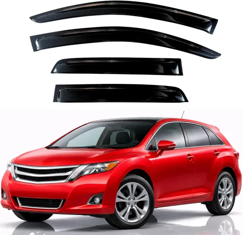 Miniatura 101 de KPY Visor de ventana compatible con Hyundai Tucson 2021-2025, 4 piezas de deflector de ventilación para ventana lateral, estilo Mugen, protector