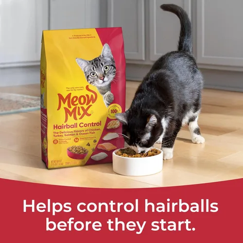 Miniatura 2 de Meow Mix Control de Bolas de Pelo Alimento Seco para Gatos, Bolsa de 3.15 Libras (Paquete de 4)