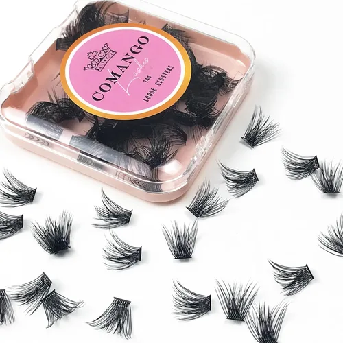 Miniatura 15 de Extensiones de pestañas en racimo de pestañas DIY Curl C/D Comango Mega Volumen, Pestañas Individuales Extensiones de Pestañas Extensiones