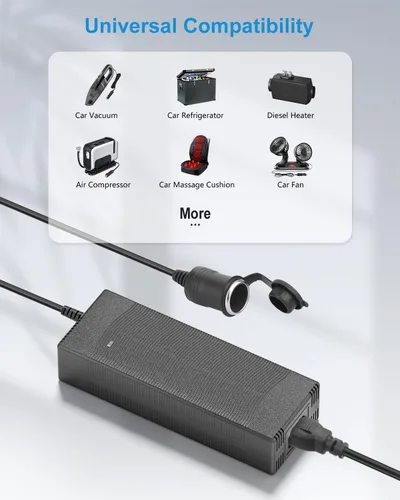 Miniatura 3 de ALITOVE Convertidor de CA a CC actualizado 2025 de 110 V a 12 V 12.5 A 150 W 9.2 pies Adaptador de encendedor de cigarrillos a enchufe de pared
