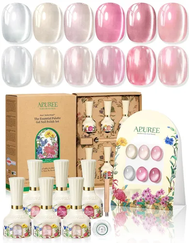 Miniatura 15 de APUREE Esmalte de uñas de gel fortalecedor: ámbar traslúcido Certificado USDA de base biológica Calidad de salón libre de HEMA Esmalte de gel