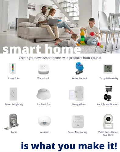Miniatura 6 de YoLink Kit de sirena de seguridad para exteriores y controlador de alarma inteligente: 110 dB, inalámbrico, alimentado por batería, alcance de 1/4