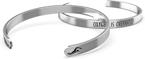 Miniatura 2 de Happy Kisses Pulsera de regalo para nadadores Regalos de natación Oxígeno está sobrevalorado Brazalete ajustable para mujeres, hombres, niñas