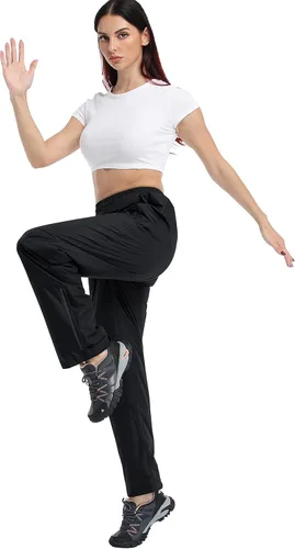 Miniatura 5 de Pantalones de lluvia para mujer, impermeables, ligeros, resistentes al viento, para golf, pesca, senderismo