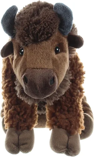 Miniatura 2 de The Petting Zoo - Peluche de bisonte, regalos para niños, animales del zoológico salvaje, colección Wild Onez, juguete de peluche de bisonte sentado