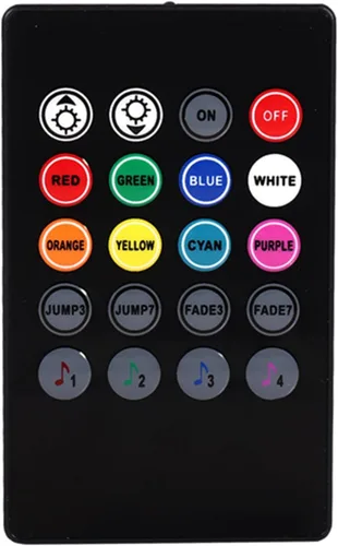 Miniatura 8 de Controlador de música LED, control remoto con sensor de sonido, ligero, compacto y portátil, utilizado para controlar lámparas LED, para KTV