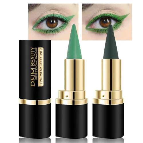 Miniatura 27 de evpct Delineador de ojos de gel negro y marrón 2 en 1, impermeable, a prueba de manchas, para Waterline, juego de pomadas de crema de cejas