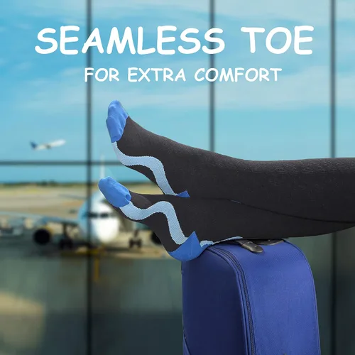 Miniatura 2 de Calcetines de compresión Ez Sox 20-30 mmHg, punta sin costuras para hombres y mujeres