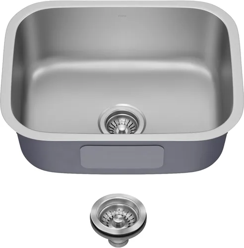 Miniatura 23 de Kraus Premier KBU17 Fregadero de cocina de acero inoxidable de calibre 18, de un tazón, de montaje por debajo para barra de cocina, 35.56 cm