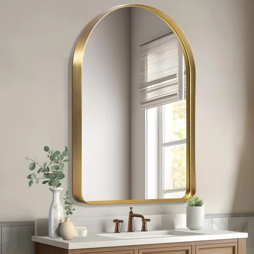 Miniatura 21 de NicBex Espejo de tocador de baño de 32 x 22 pulgadas, espejo de pared con marco de aleación para tocador de baño, dormitorio, pasillo y decoración