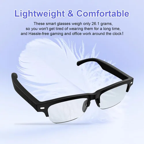 Miniatura 4 de Lentes inteligentes para hombres y mujeres, gafas Bluetooth con lentes fotocromáticas, micrófono y altavoces integrados, IPX5 impermeable, asistente