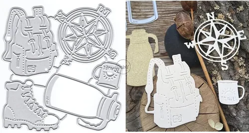 DzIxY Mochila Zapatos Troqueles de corte de metal para kit de fabricación de tarjetas, troqueles de papel en relieve, plantillas de máquina de 8